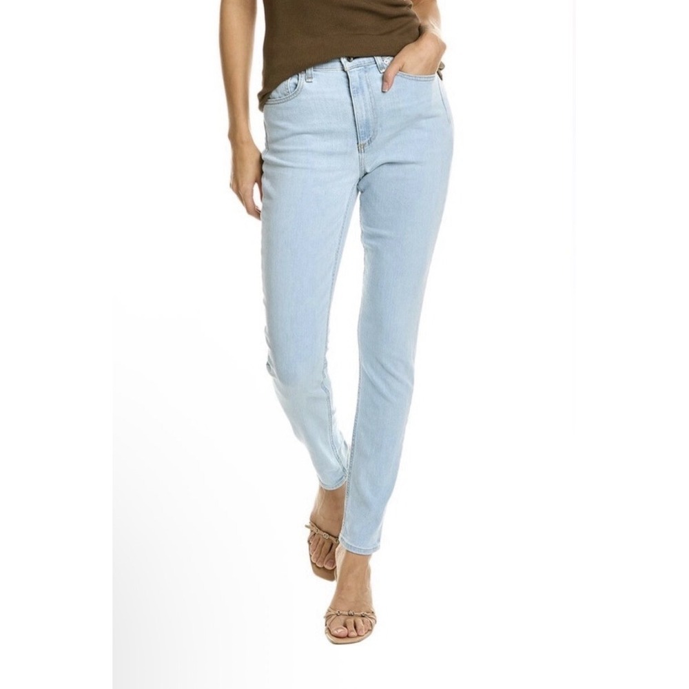 RAG & BONE Jeans Women Nina‎ High Rise Stretch Flare Ankle Size 32 Light Wash